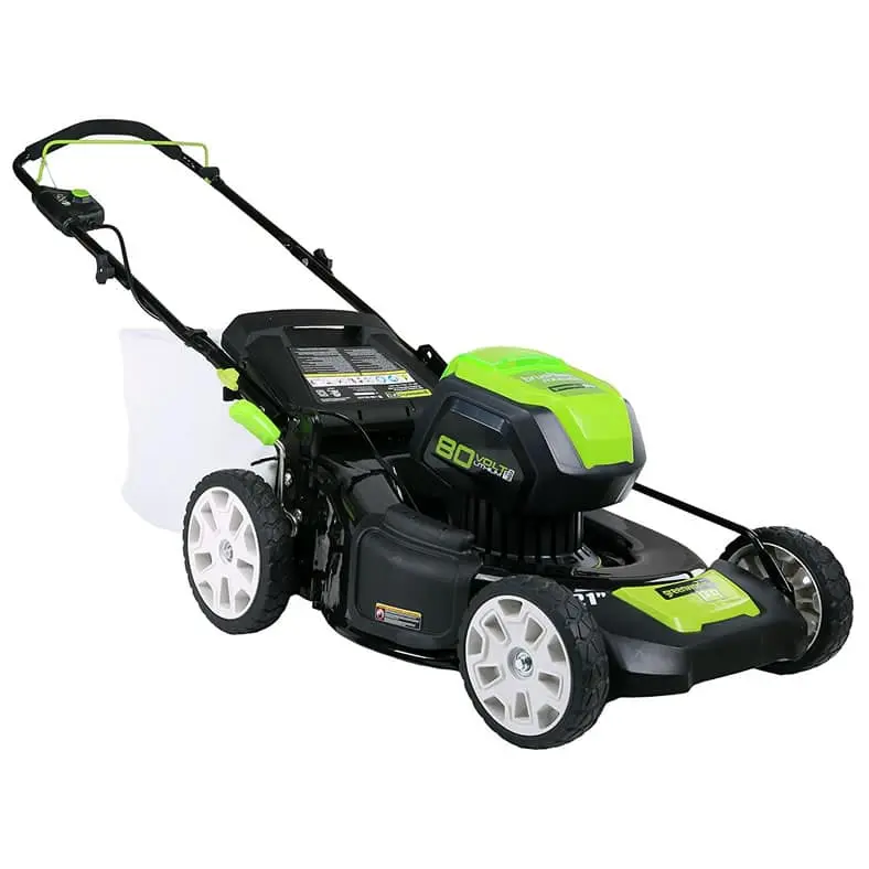 Greenworks Pro GLM801602 80-volt Cordless Battery-Powered Electric Lawn ...